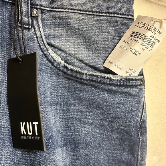 Kut From The Cloth Women's Jeans 24W Blue High Rise Kelsey Ankle Flare - Picture 4 of 11